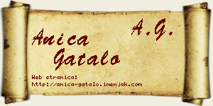 Anica Gatalo vizit kartica